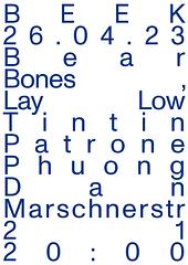 BEEK w/ Bear Bones, Lay Low, Tintin Patrone, Phuong Dan