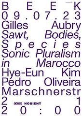 BEEK w/ Gilles Aubry, Kathrin Wildner, Pedro Oliveira, Hye-Eun Kim