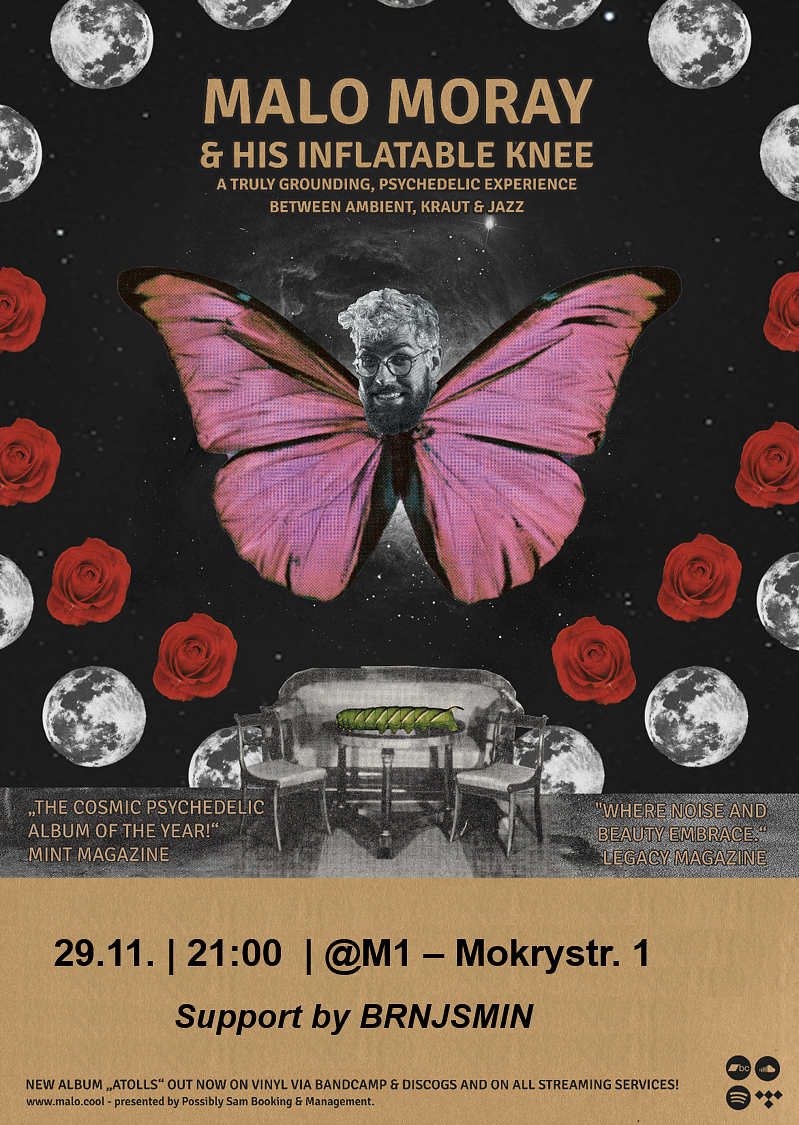 MALO MORAY - EMBRACE Tour 2024 (Ambient/Kraut/Jazz) - Support by BRNJSMIN