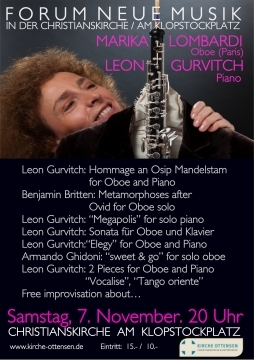 Marika Lombardi, Oboe, Paris Leon Gurvitch, Piano